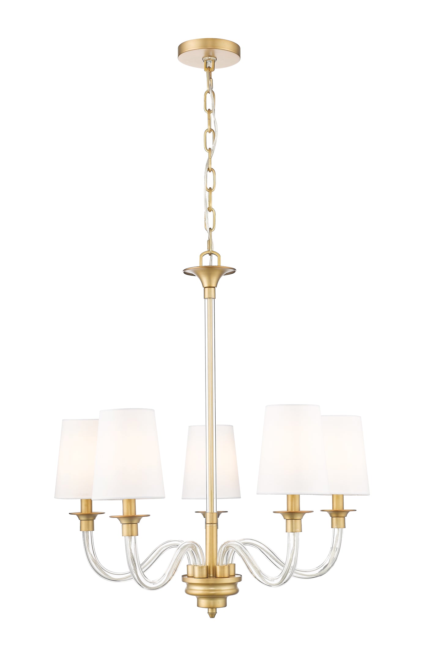 1950-5RB - Katerina 5 Light 24" Chandelier - Rubbed Brass