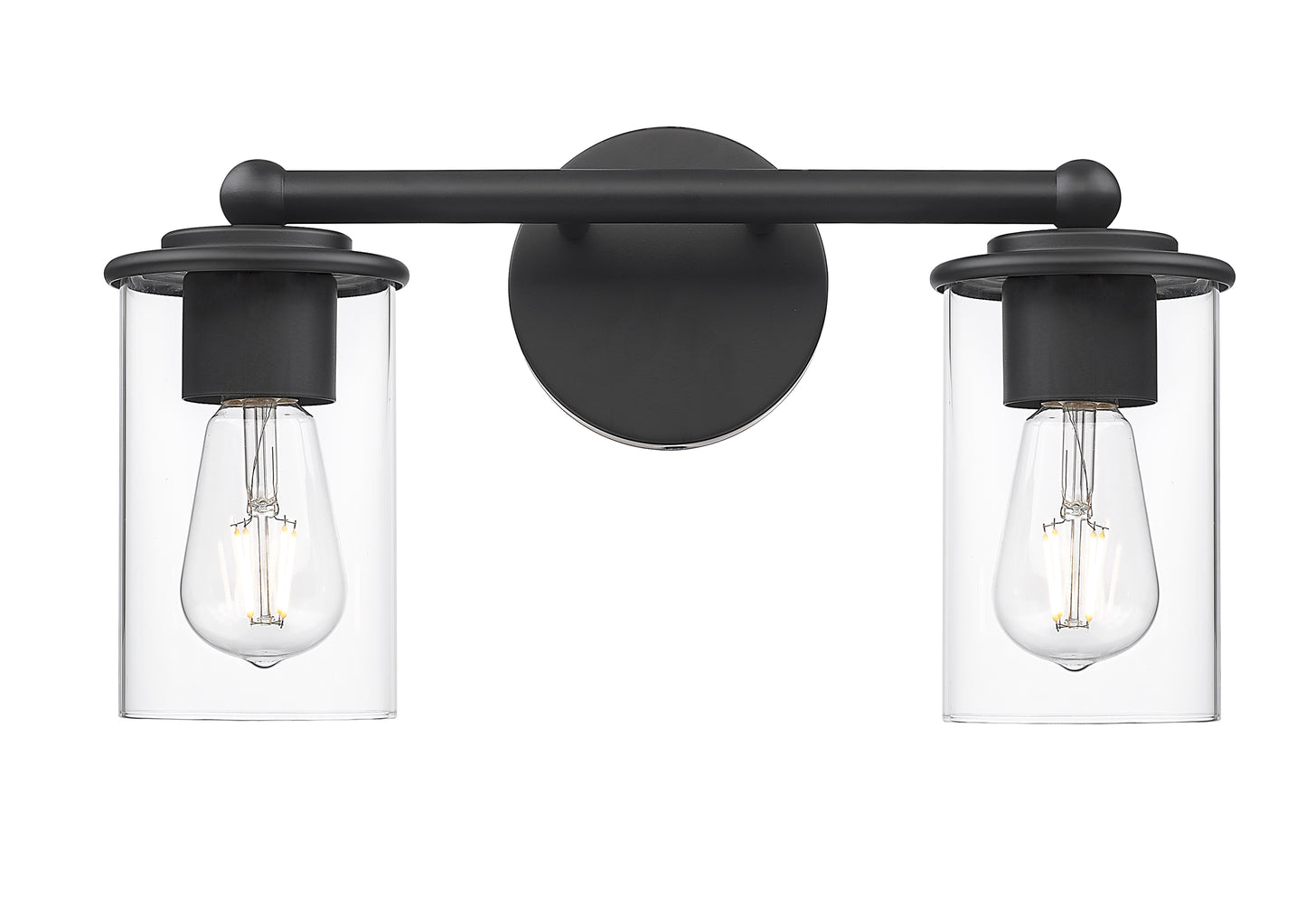 742-2V-MB - Thayer 2 Light 16" Vanity - Matte Black