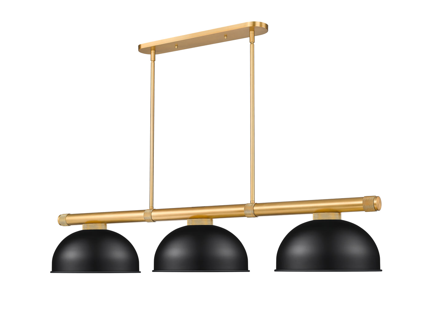 3050-3RB-D13MB - Vanguard 3 Light 58" Billiard - Rubbed Brass