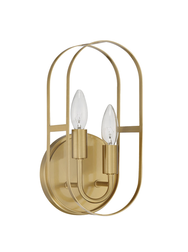 12806SB2 - Mindful 2 Light 12.5" High Wall Sconce - Satin Brass