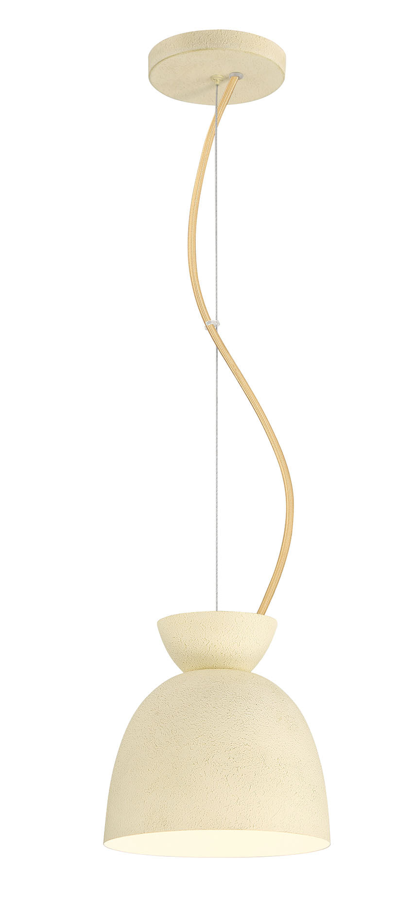 59191-CW - Ventura Dome 1 Light 7.5" Wide Mini Pendant - Cottage White