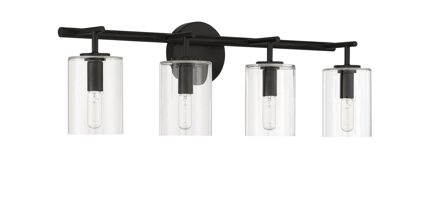 55604-FB - Hailie 4 Light 28" Wide Vanity Light - Flat Black