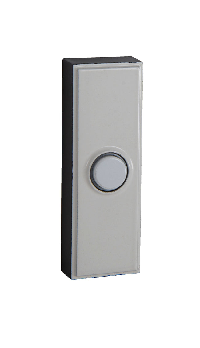 PB5011-W - Push Button-Surface Mount 1 Light 1.24" Wide Chime Button - White