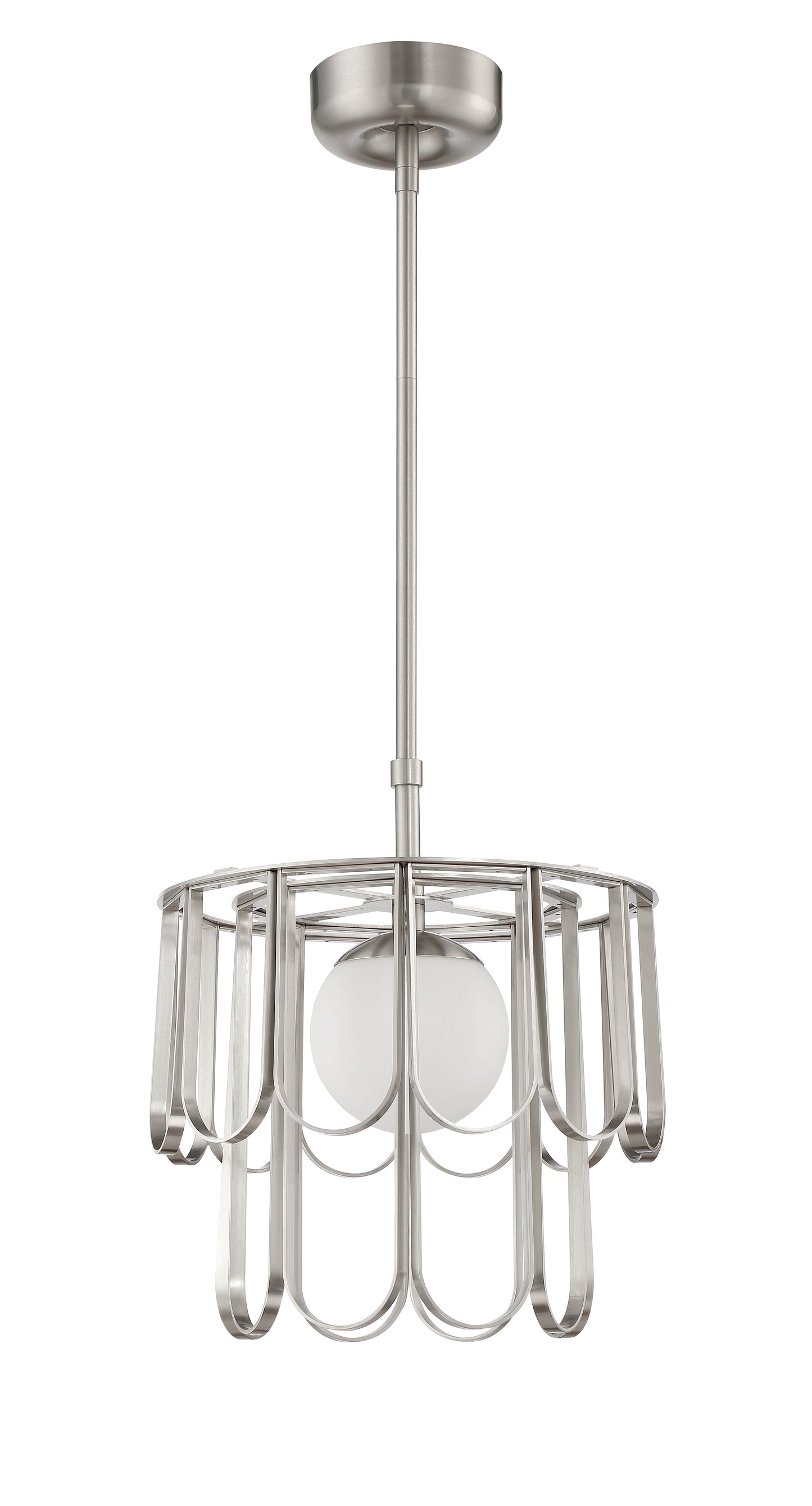 54993-BNK - Melody 1 Light 15" Wide Pendant - Brushed Nickel