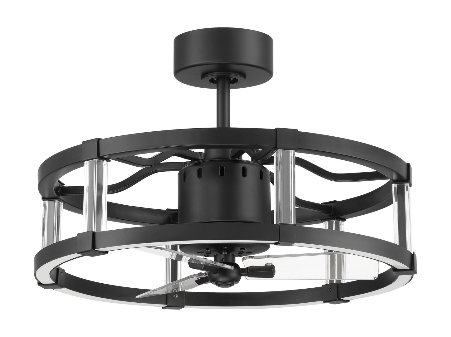 ALS24FB3 - Alexis 18" 3 Blade Ceiling Fan with Light Kit - Flat Black