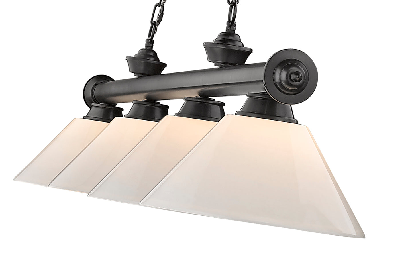 2306-4BP-PWH - Cordon 4 Light 81" Billiard - Bronze Plate