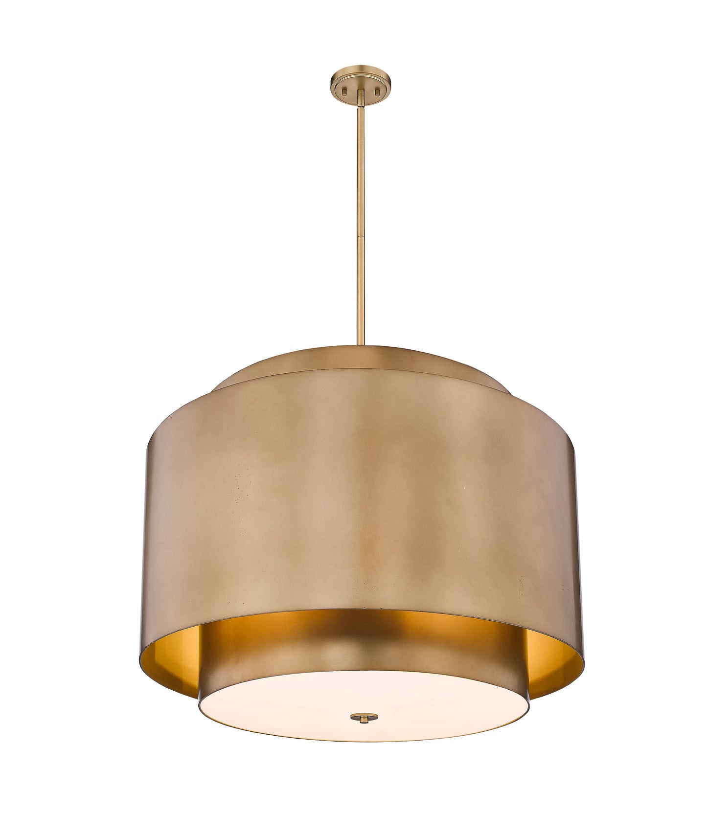 739P32-RB - Harlech 4 Light 32" Chandelier - Rubbed Brass
