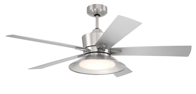 TOP52BNK5 - Topper 52" 5 Blade Indoor Outdoor Ceiling Fan with Light Kit - Brushed Nickel