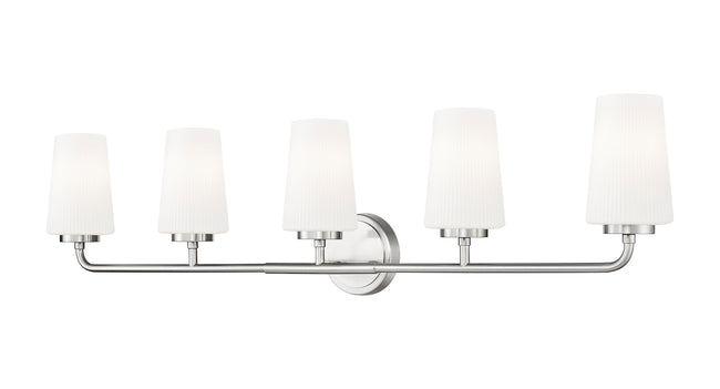 7005-5V-BN - Montford 5 Light 40" Vanity - Brushed Nickel