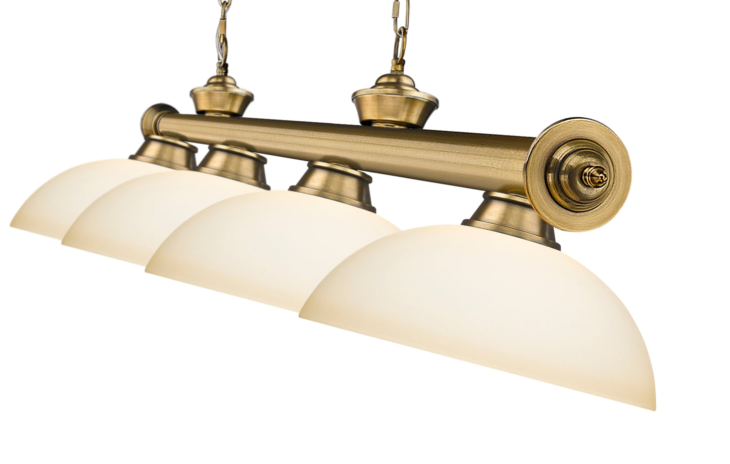 2306-4RB-DMO14 - Cordon 4 Light 81" Billiard - Rubbed Brass