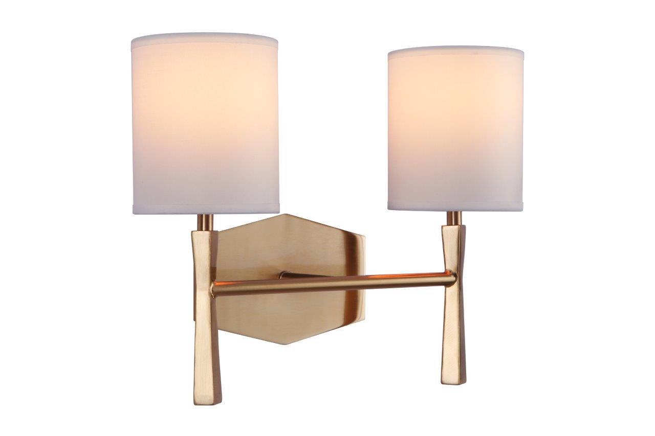 16014SB2 - Chatham 2 Light 13.75" Wide Vanity Light - Satin Brass