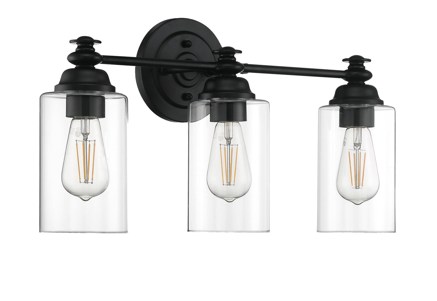 49803-FB-C - Dardyn 3 Light 22" Wide Vanity Light - Flat Black