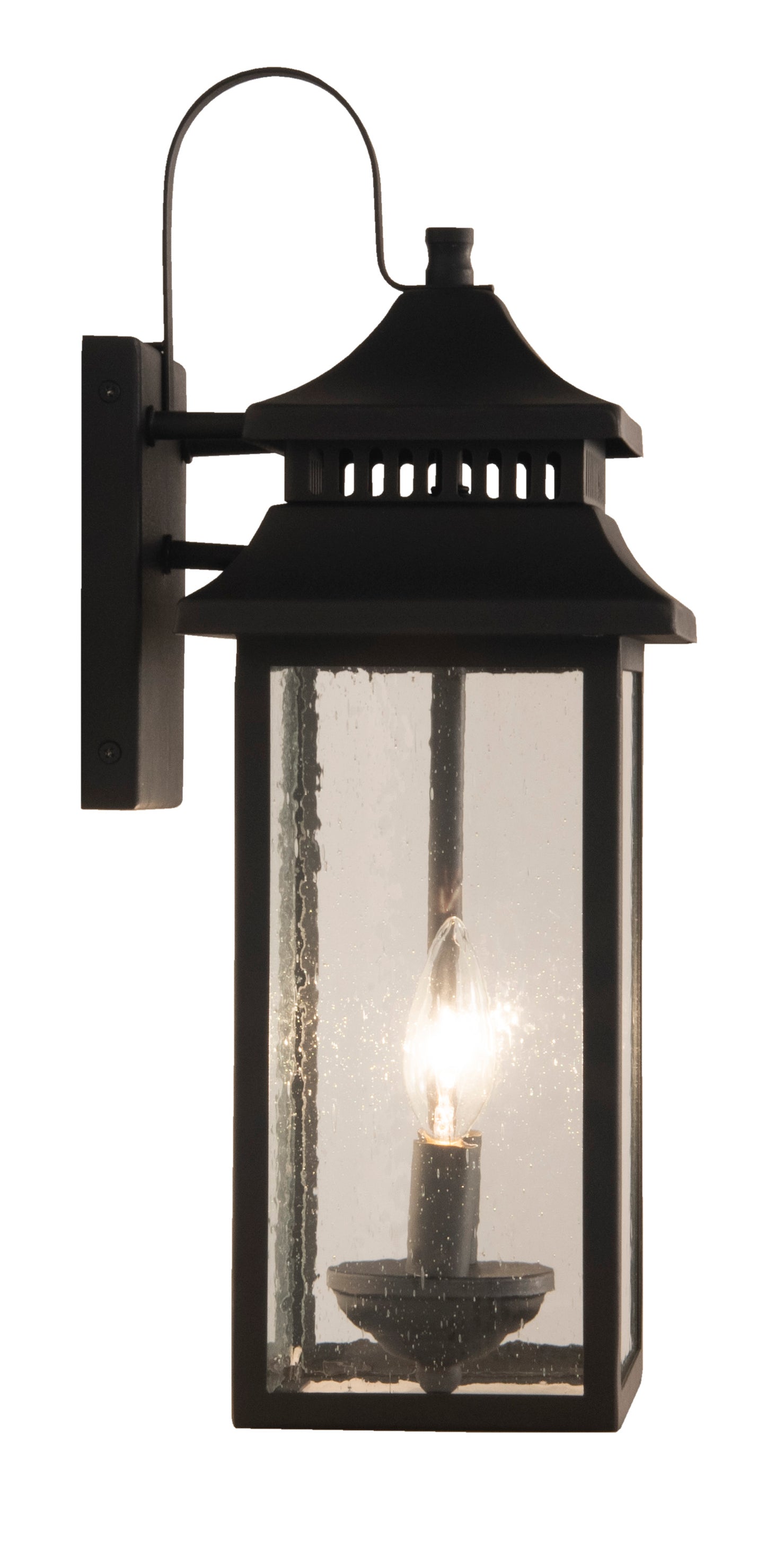 ZA3114-TB - Crossbend 2 Light 18" High Outdoor Wall Lantern - Textured Black
