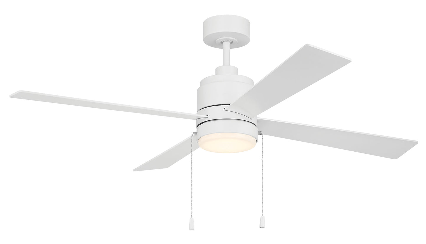 MCY52W4-PC - McCoy 52 4 Blade with Pull Chains 52" 4 Blade Ceiling Fan with Light Kit - White