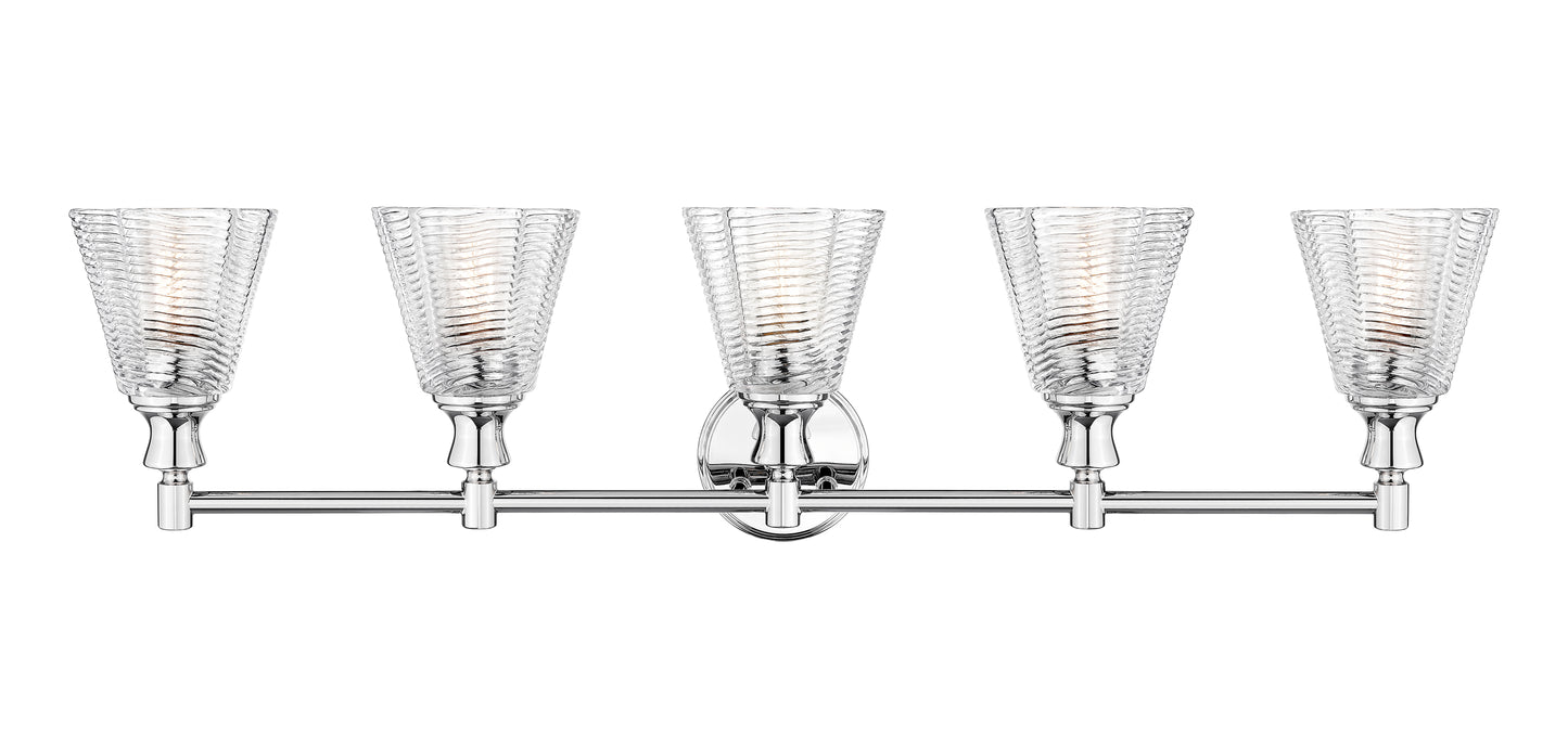 7704-5V-CH - Auden 5 Light 40" Vanity - Chrome
