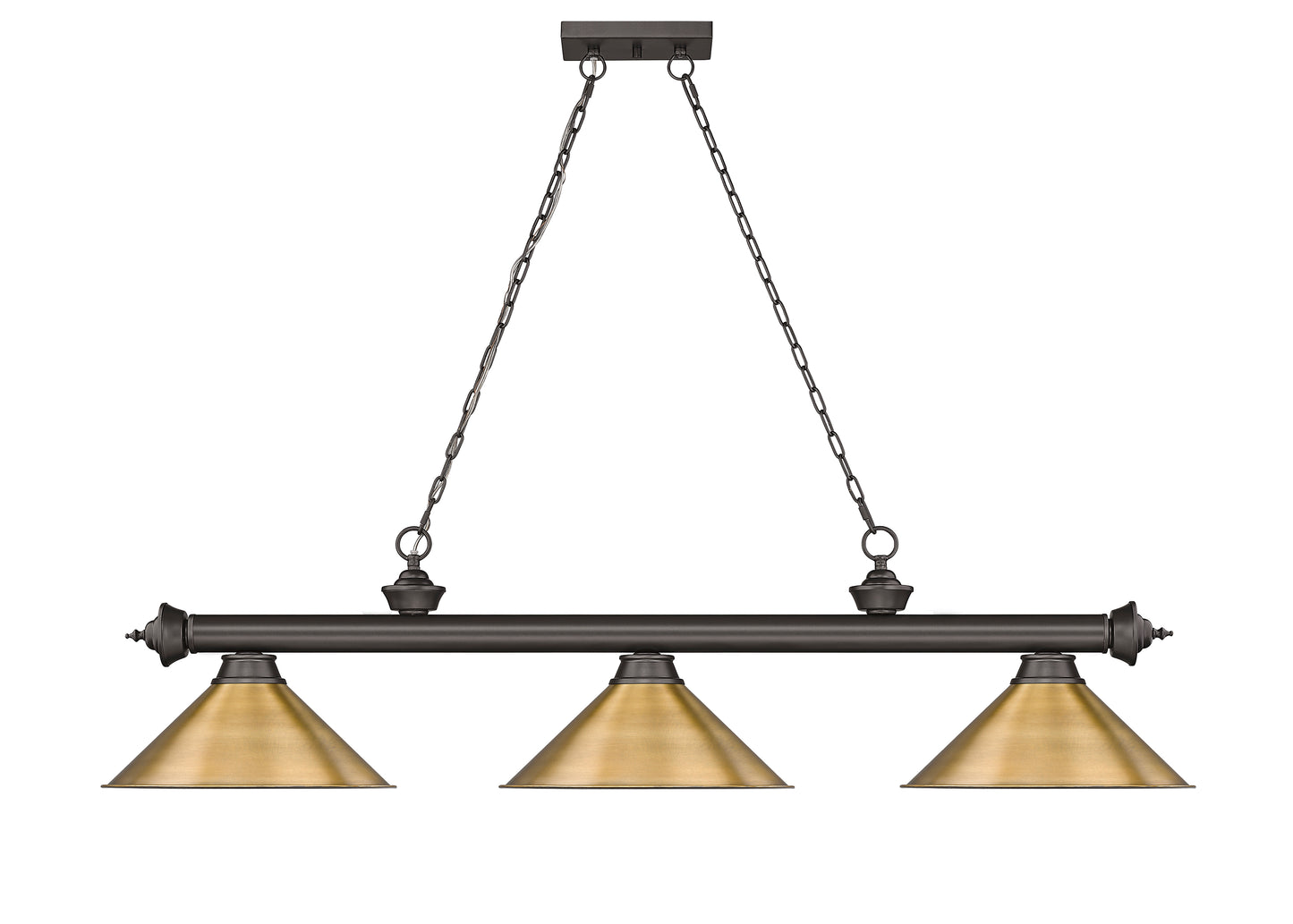 2306-3BRZ-RB15 - Cordon 3 Light 57" Billiard - Bronze