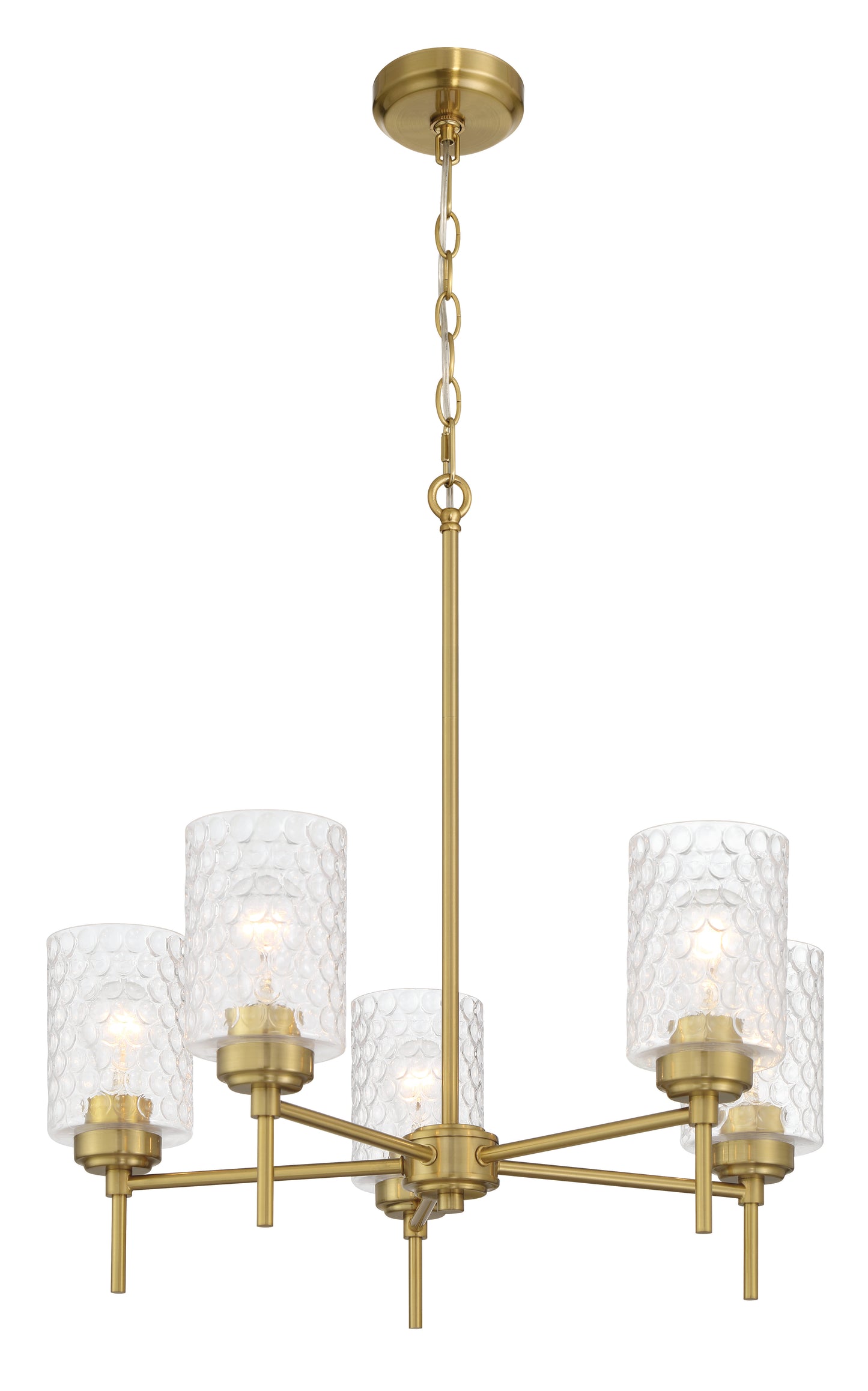 60525-SB - Claire 5 Light 24" Wide Chandelier - Satin Brass