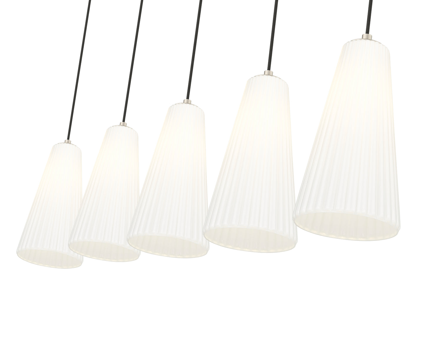 3043P7-5L-BN - Farrell 5 Light Linear 42" Chandelier - Brushed Nickel