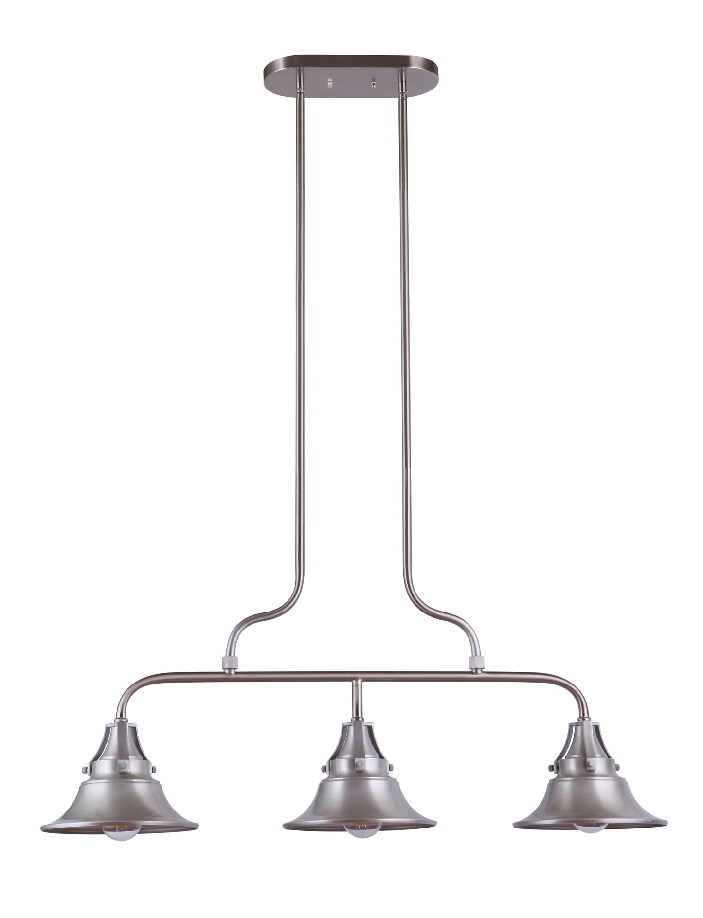 54073-SA - Union 3 Light 24" High Outdoor Island - Satin Aluminum