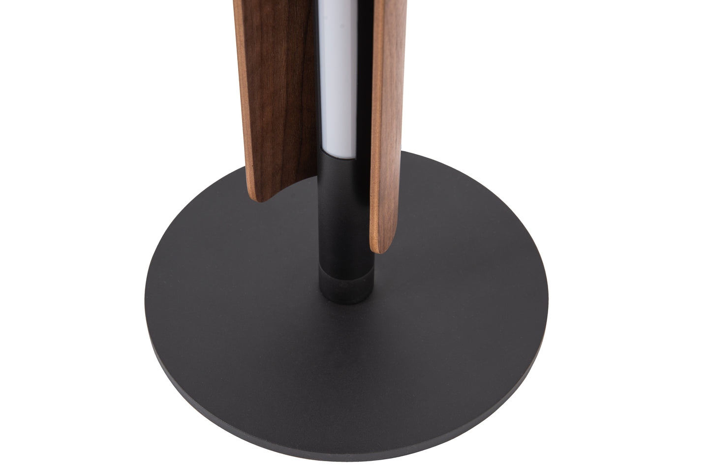 87031FBWAL-F - Cameron 1 Light 63" High Floor Lamp - Flat Black / Walnut