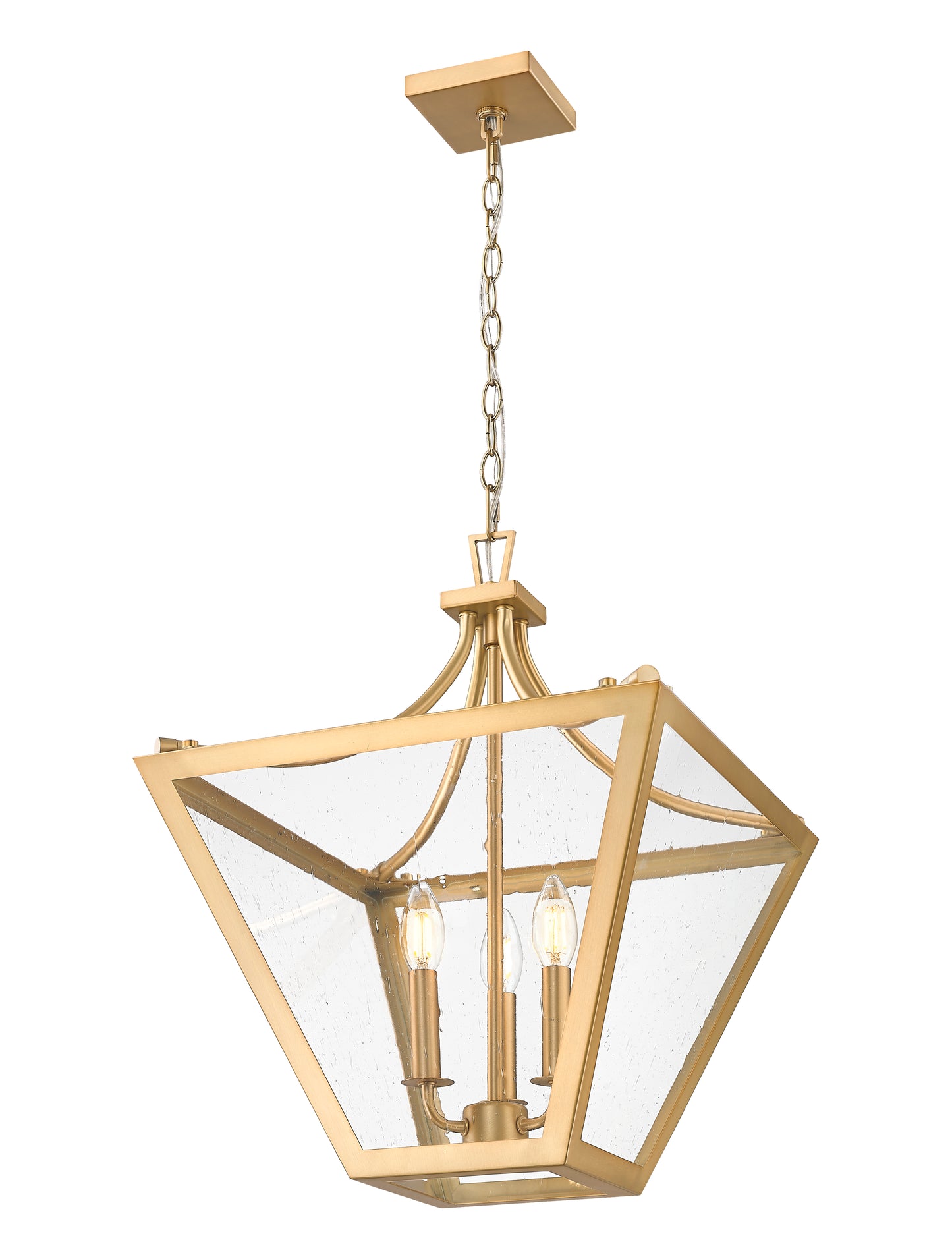 1961-3C-RB - Montalcino 3 Light 16" Chandelier - Rubbed Brass