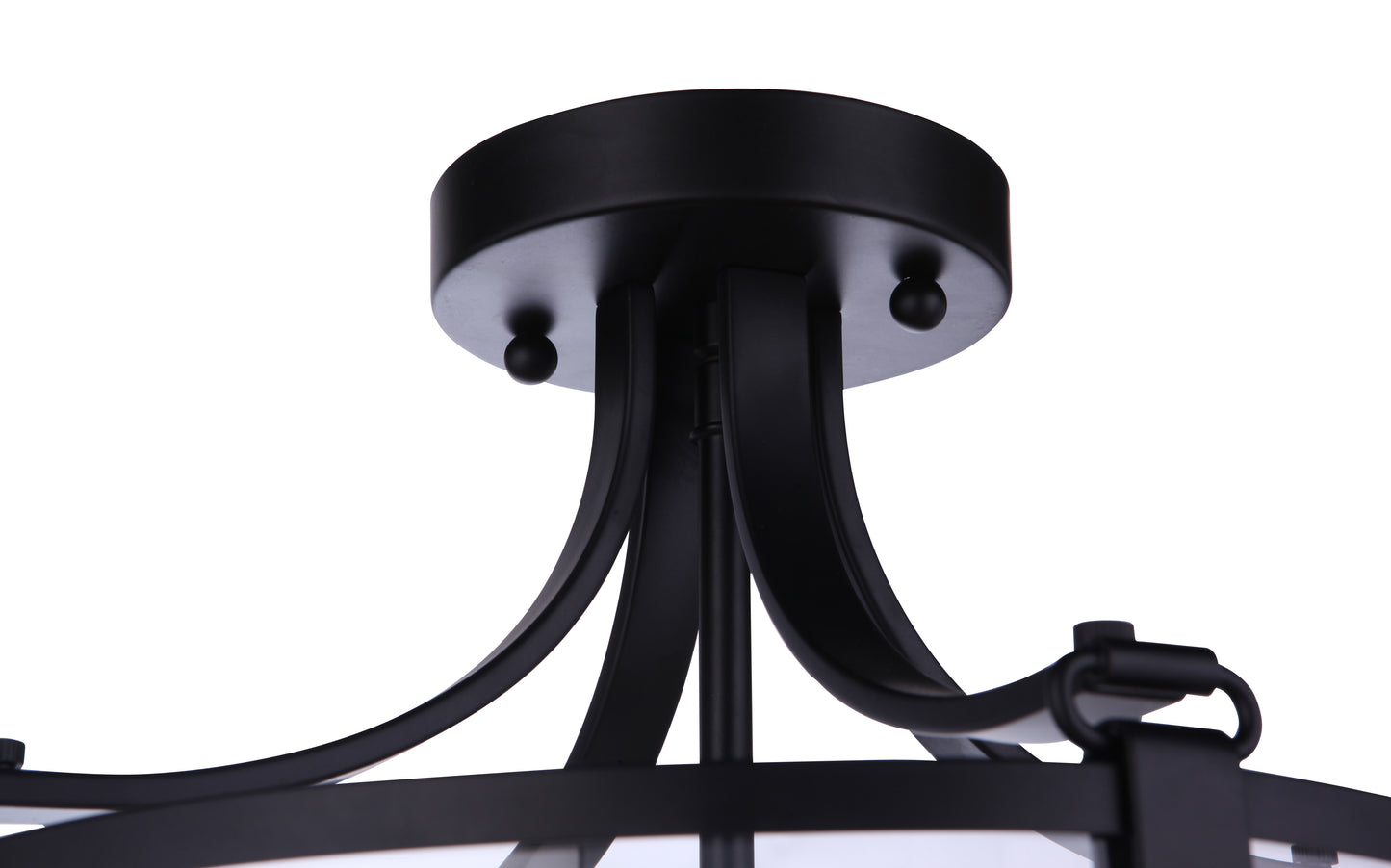 55353-FB - Elliot 3 Light 13" Wide Semi Flush Mount - Flat Black