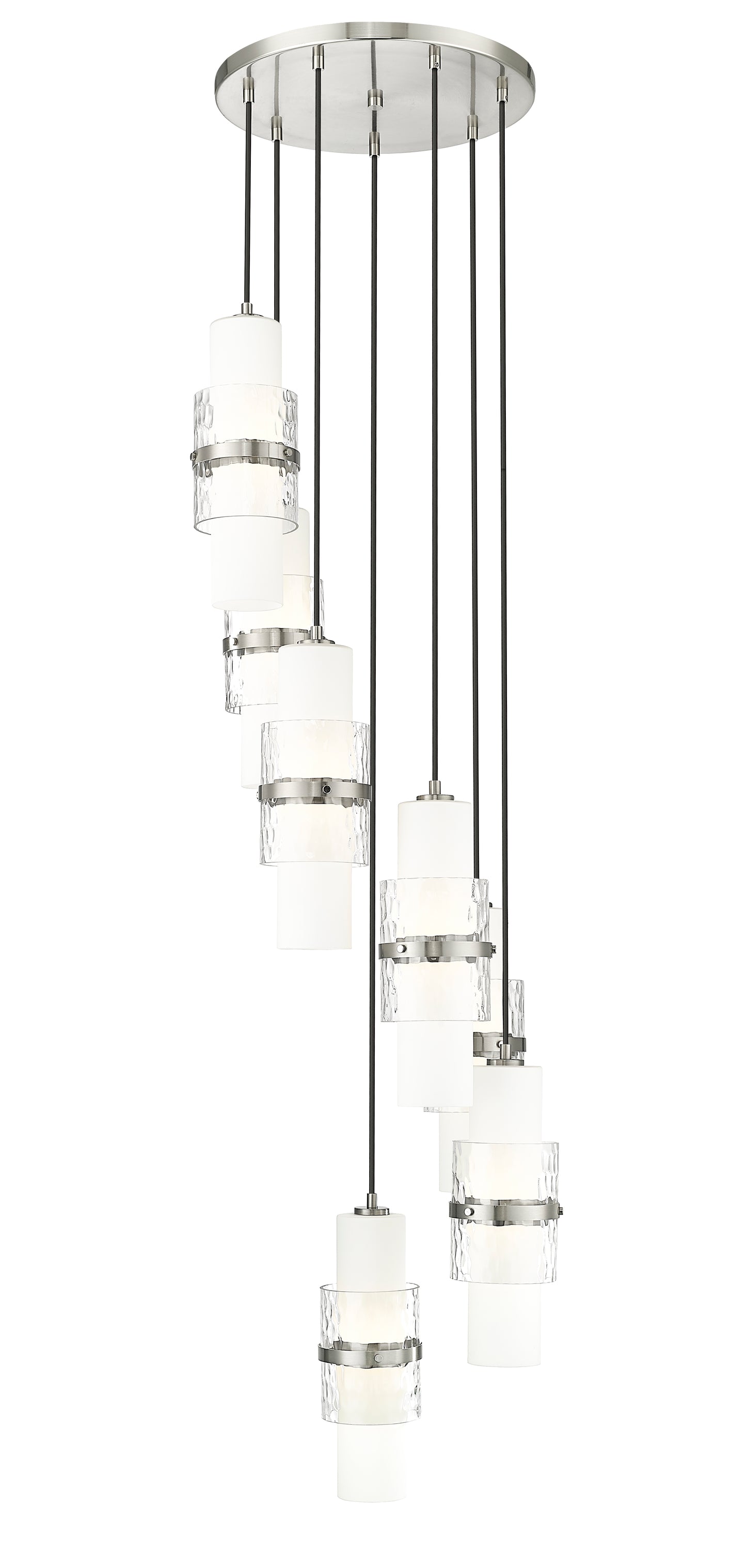 1946P-7R-BN - Cayden 7 Light 18" Chandelier - Brushed Nickel