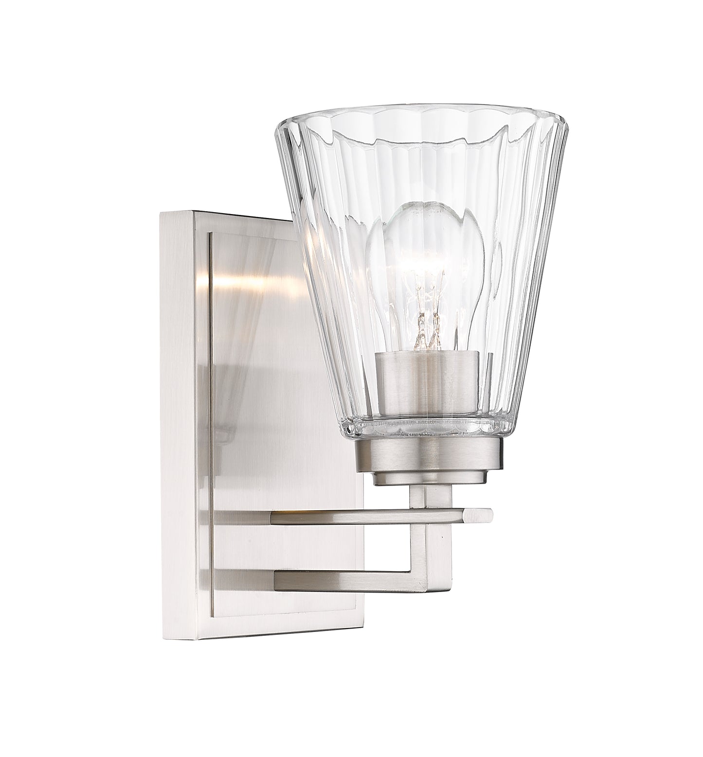 823-1S-BN - Lyna 1 Light Wall 9" Sconce - Brushed Nickel