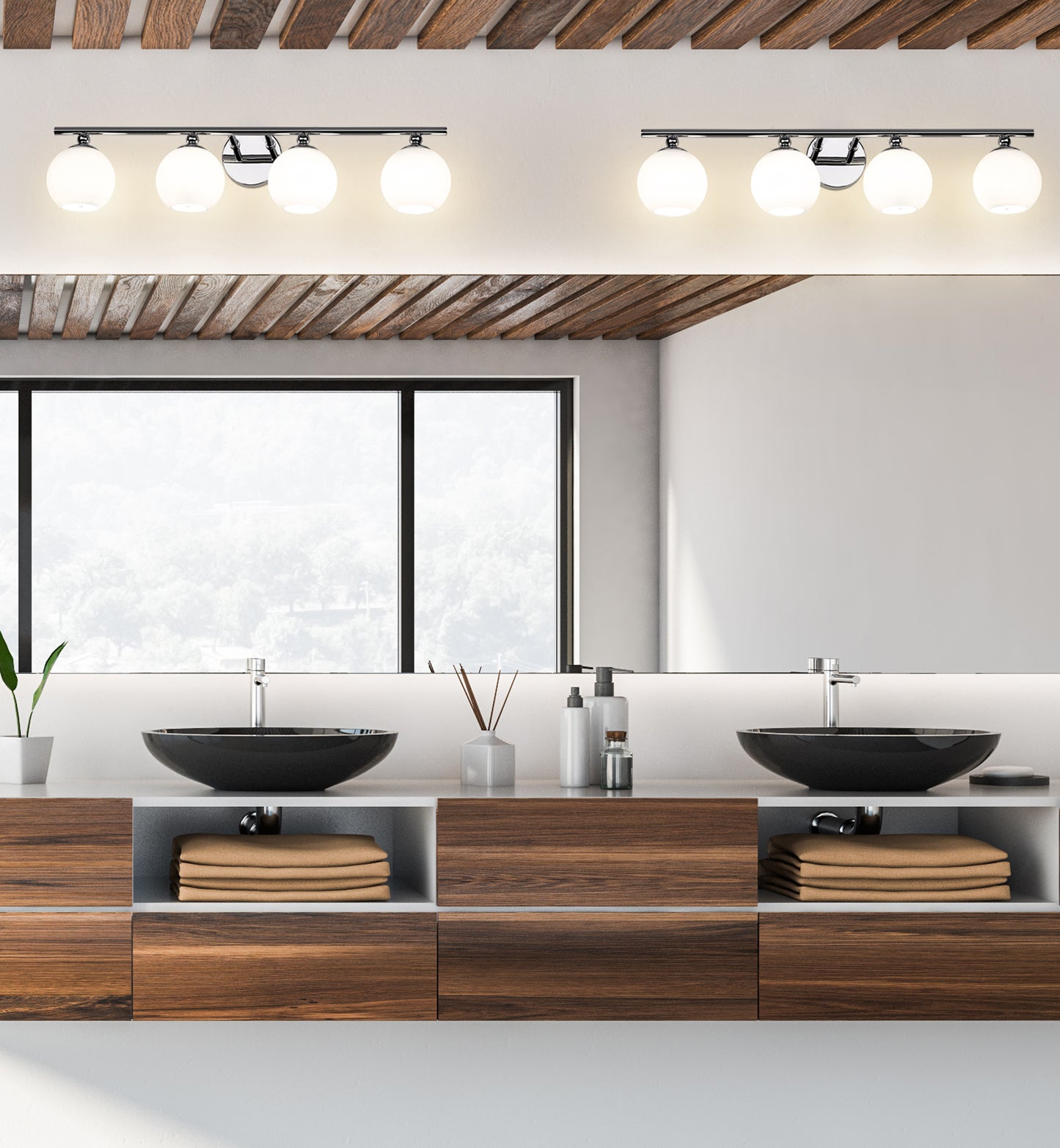 1100-4V-CH - Neoma 4 Light 30" Vanity - Chrome