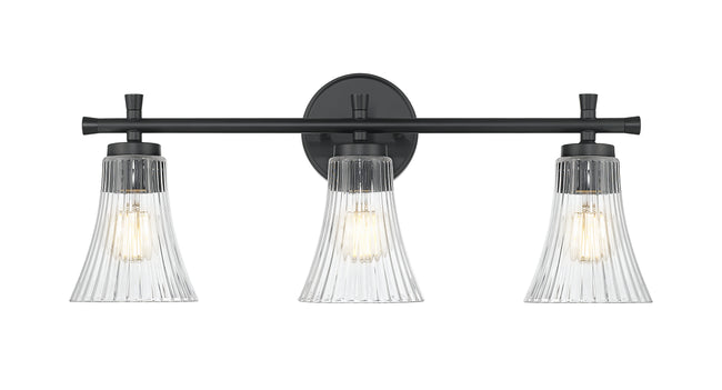 7519-3V-MB - Belle 3 Light 24" Vanity - Matte Black