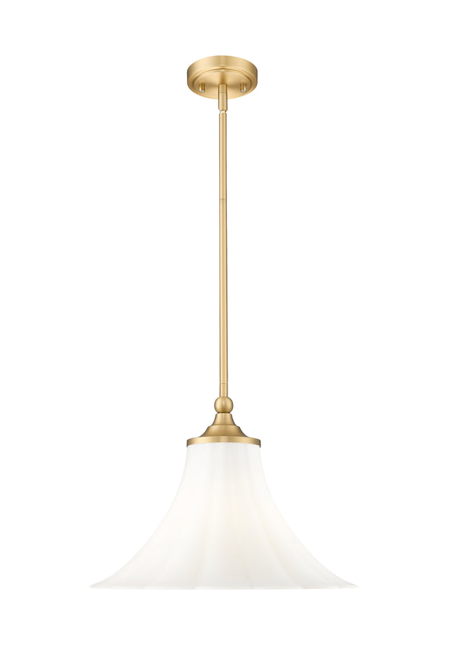 1958P16-MGLD - Fleur 1 Light 16" Pendant - Modern Gold