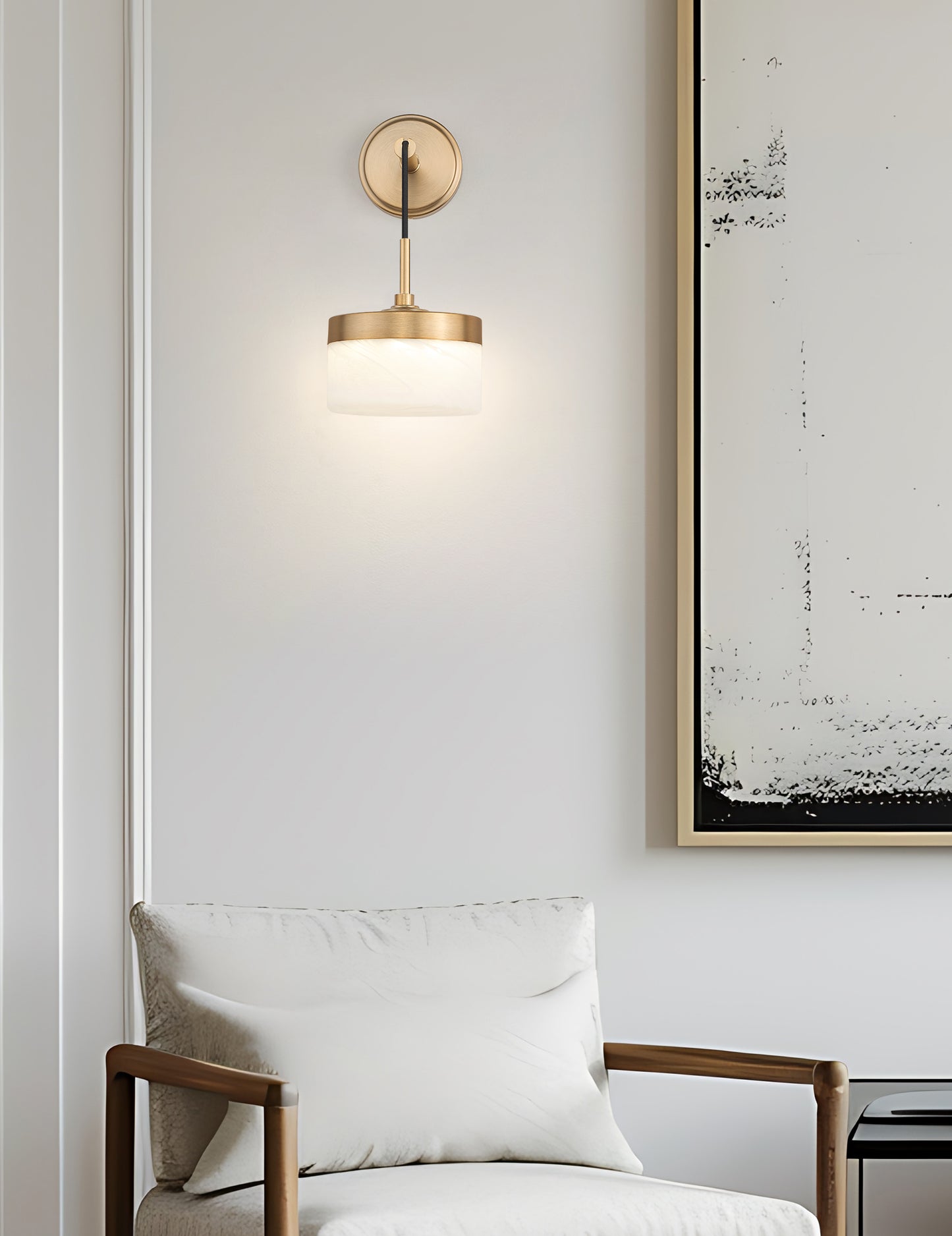 827S-MGLD-LED - Renaud 1 Light Wall 11" Sconce - Modern Gold