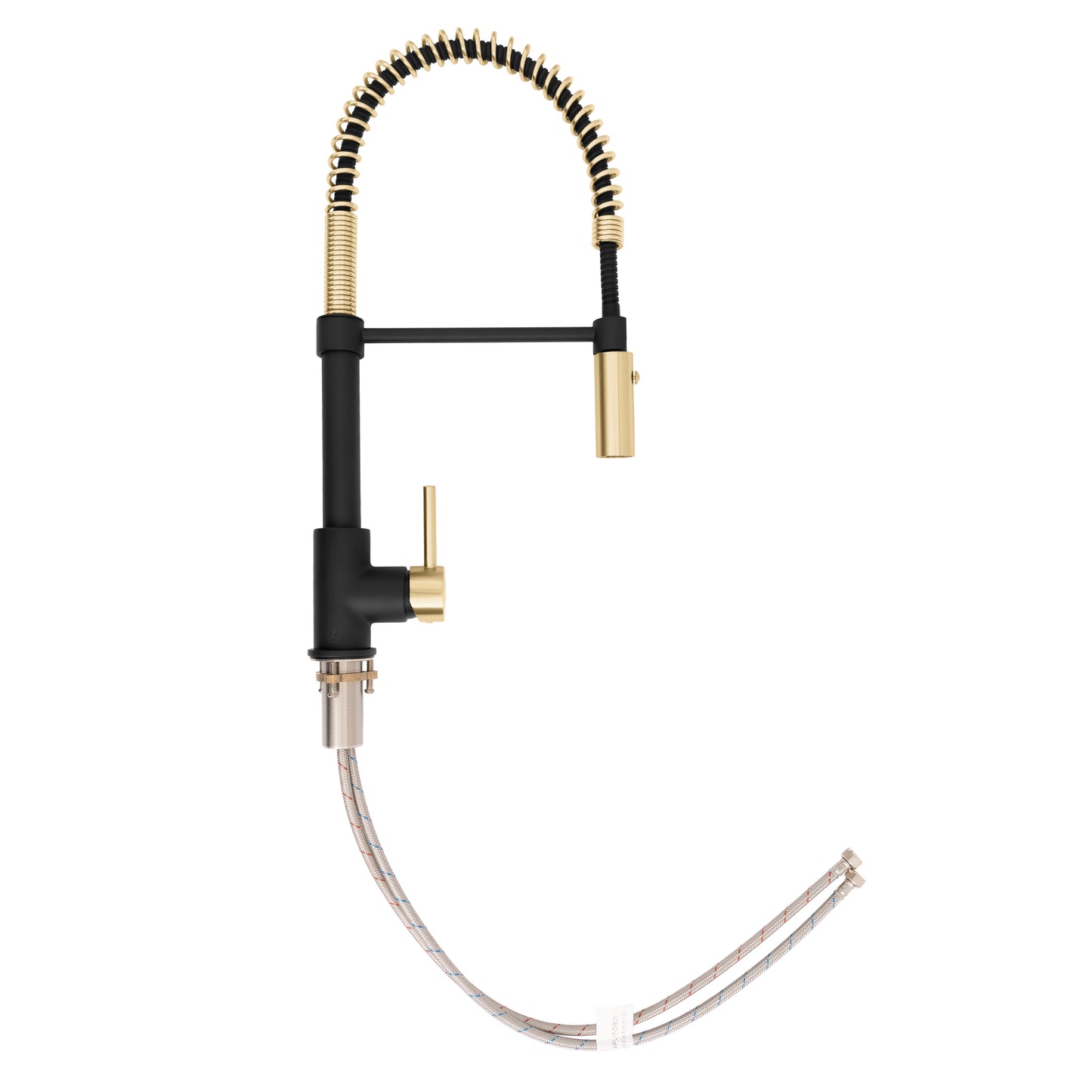 SRA-KF-ZMBCB - Autograph Edition Sierra Pull Down Spring Single Handle Kitchen Faucet in Matte Black and Champagne Bronze