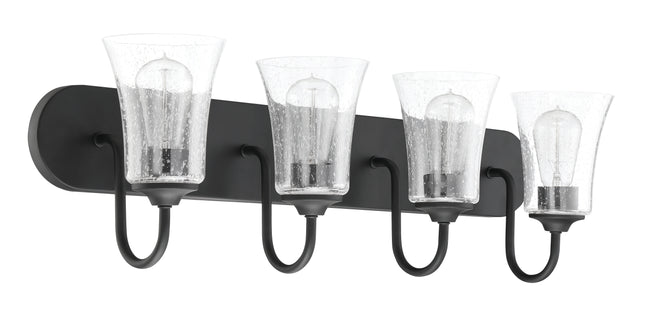 50404-FB - Gwyneth 4 Light 30" Wide Vanity Light - Flat Black