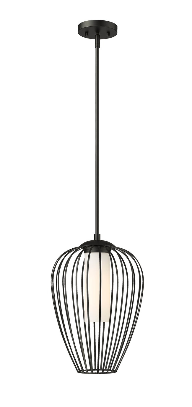 7507-12MB - Savanti 1 Light 12" Pendant - Matte Black