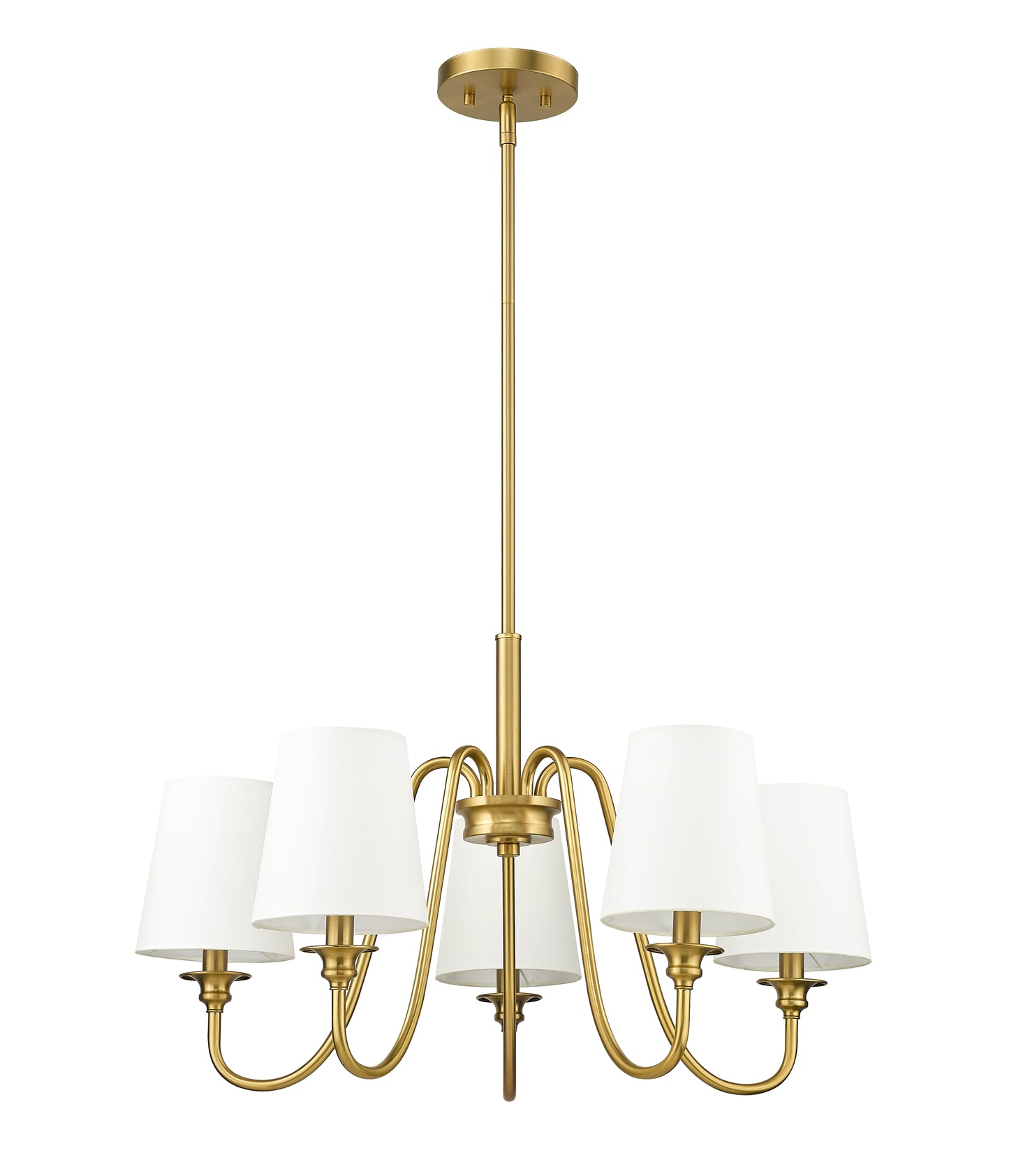 7509-5-26MGLD - Gianna 5 Light 26" Chandelier - Modern Gold