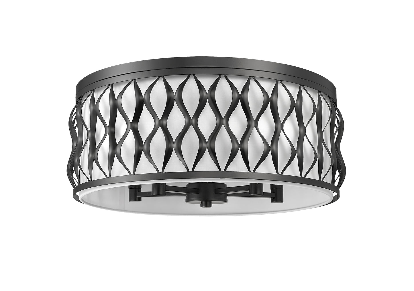 1948F20-MB - Harden 5 Light Flush 20" mount - Matte Black