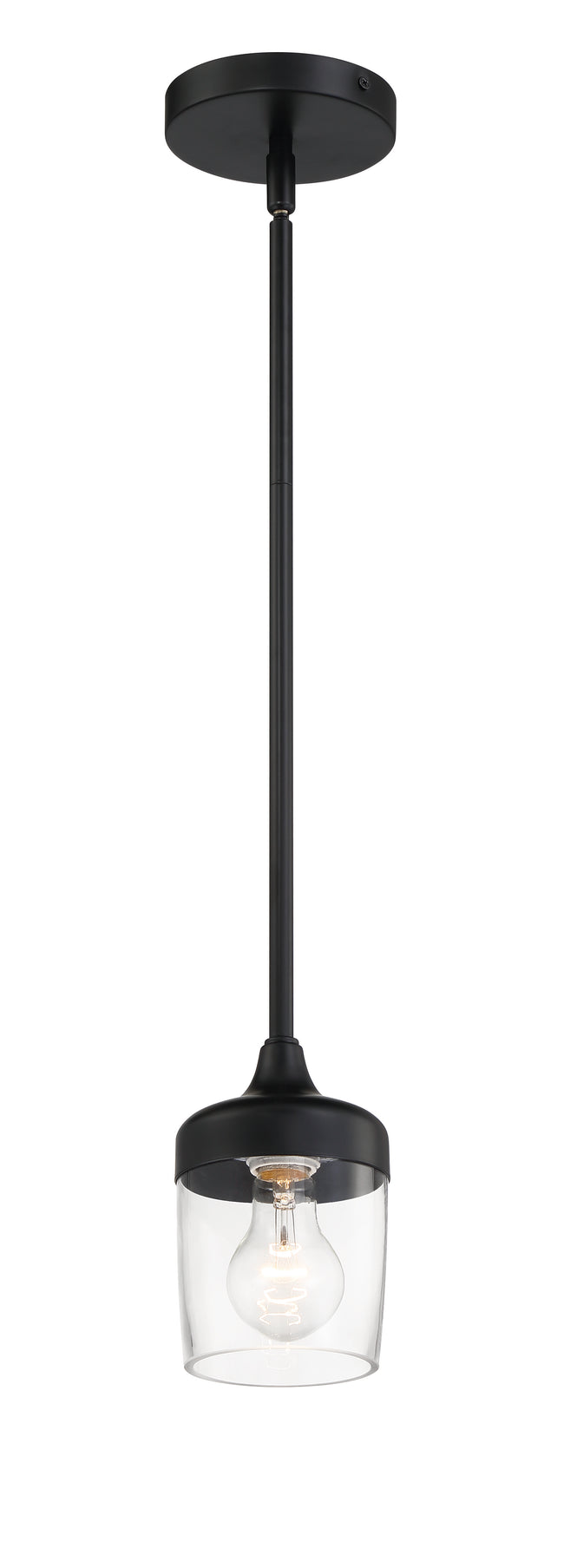 58191-FB - Wrenn 1 Light 5.12" Wide Mini Pendant - Flat Black