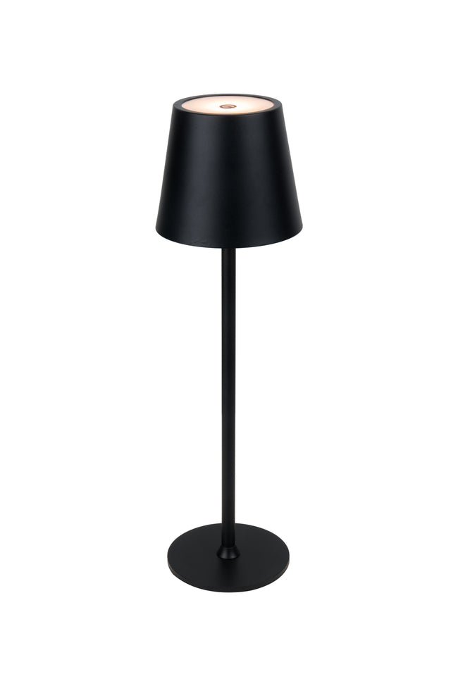 86290FB-TR - Evans 1 Light 15" High LED Rechargeable Lamp - Flat Black