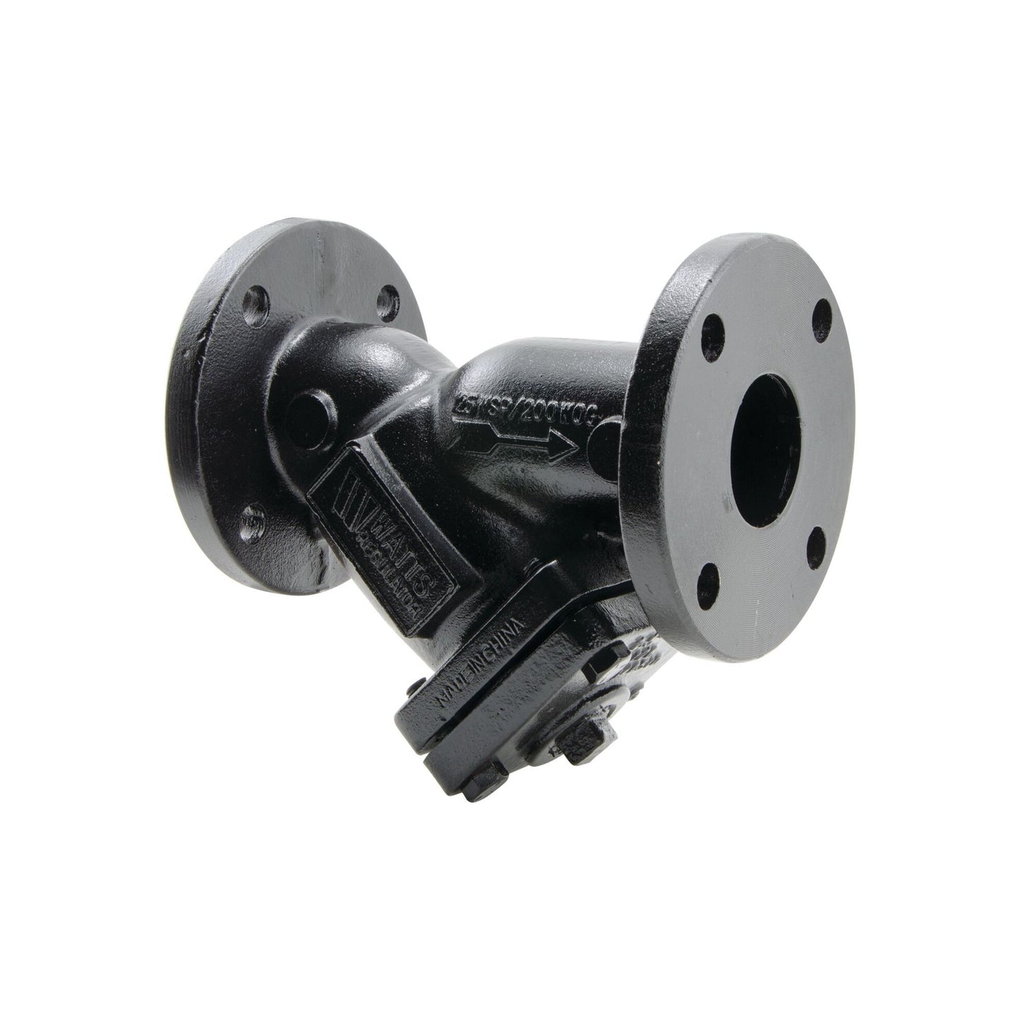 0825203 - 4" Cast Iron Wye Pattern Strainer, Flange, Tapped Retainer Cap, Closure Plug