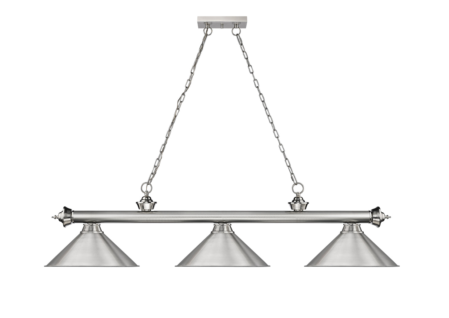 2306-3BN-BN15 - Cordon 3 Light 57" Billiard - Brushed Nickel