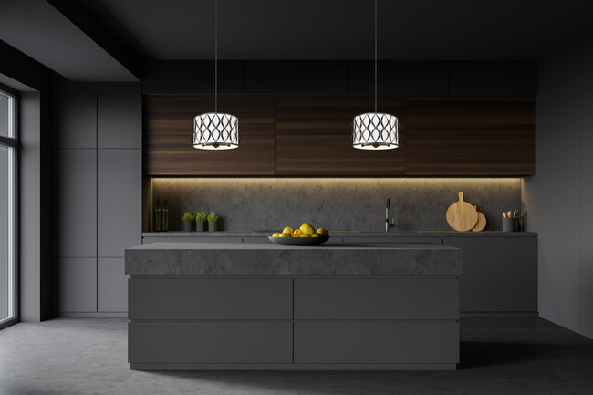 1948P18-MB - Harden 5 Light 18" Pendant - Matte Black