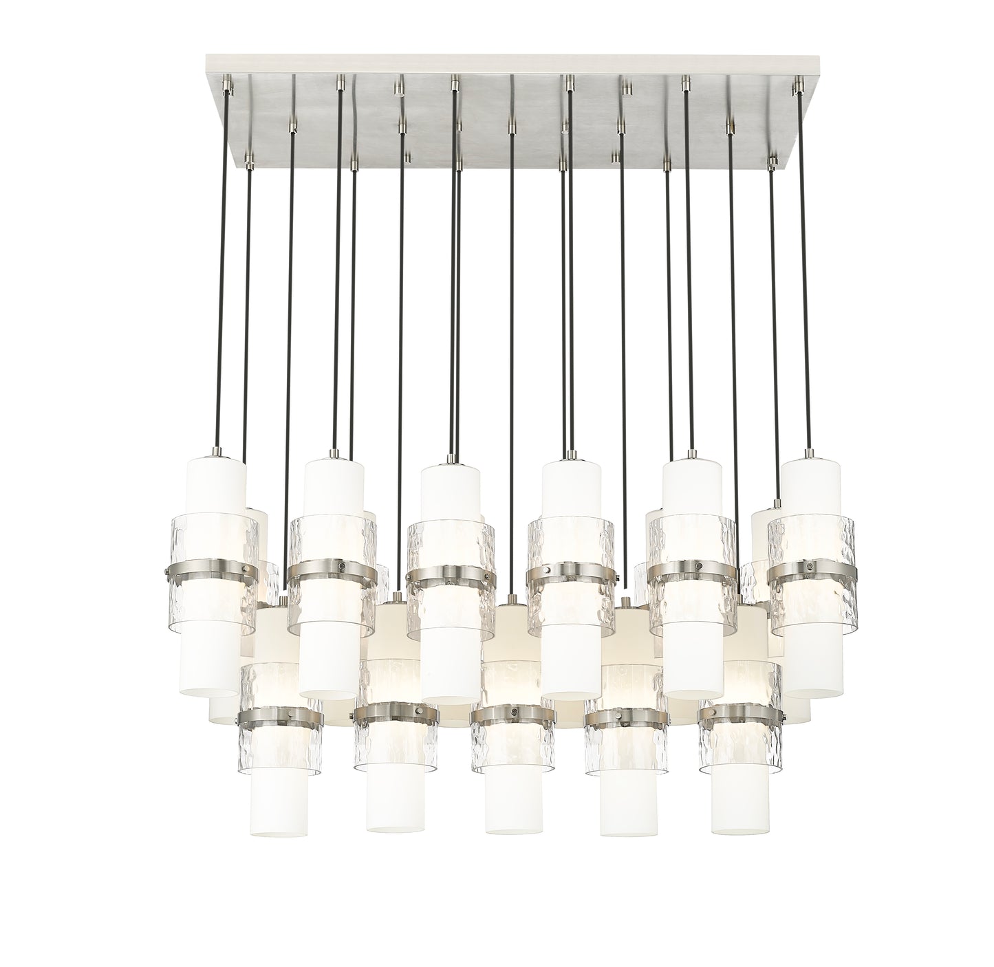 1946P-17L-BN - Cayden 17 Light Linear 42" Chandelier - Brushed Nickel