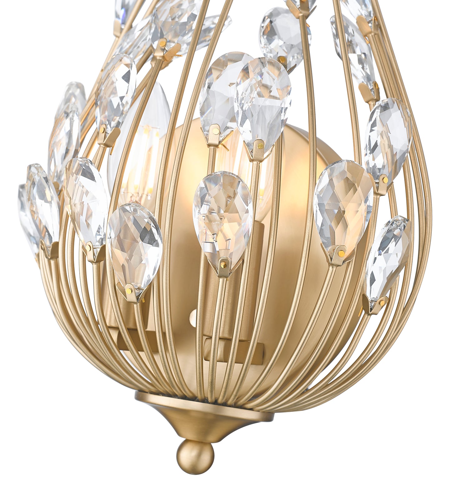 1957-2S-MGLD - Gabriella 2 Light Wall 16" Sconce - Modern Gold