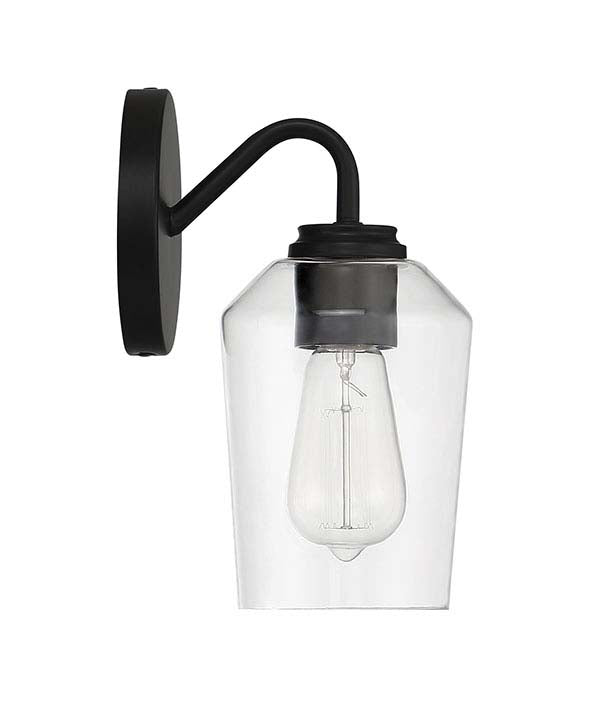56101-FB - Shayna 1 Light 10.75" High Wall Sconce - Flat Black