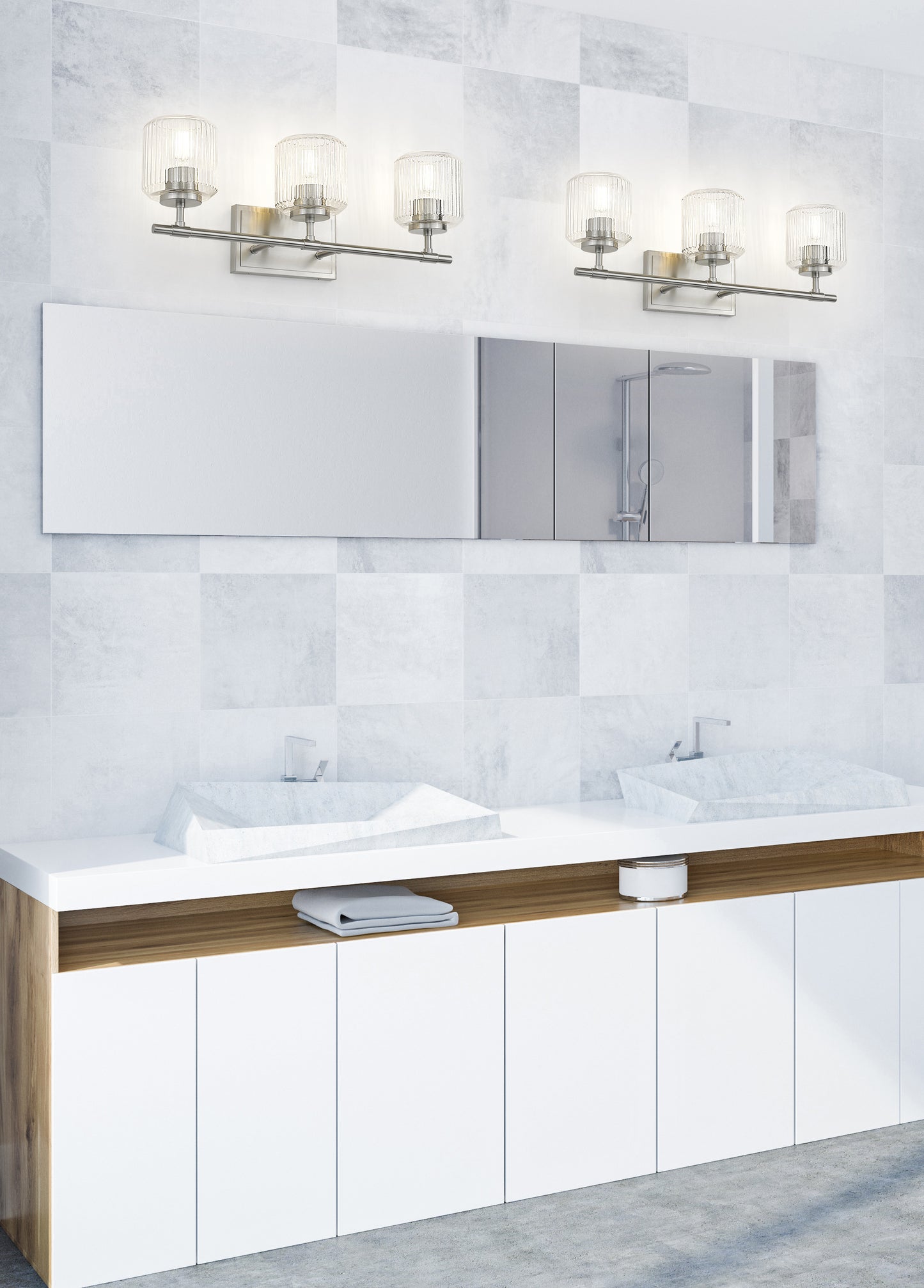 7515-3V-BN - Landon 3 Light 24" Vanity - Brushed Nickel