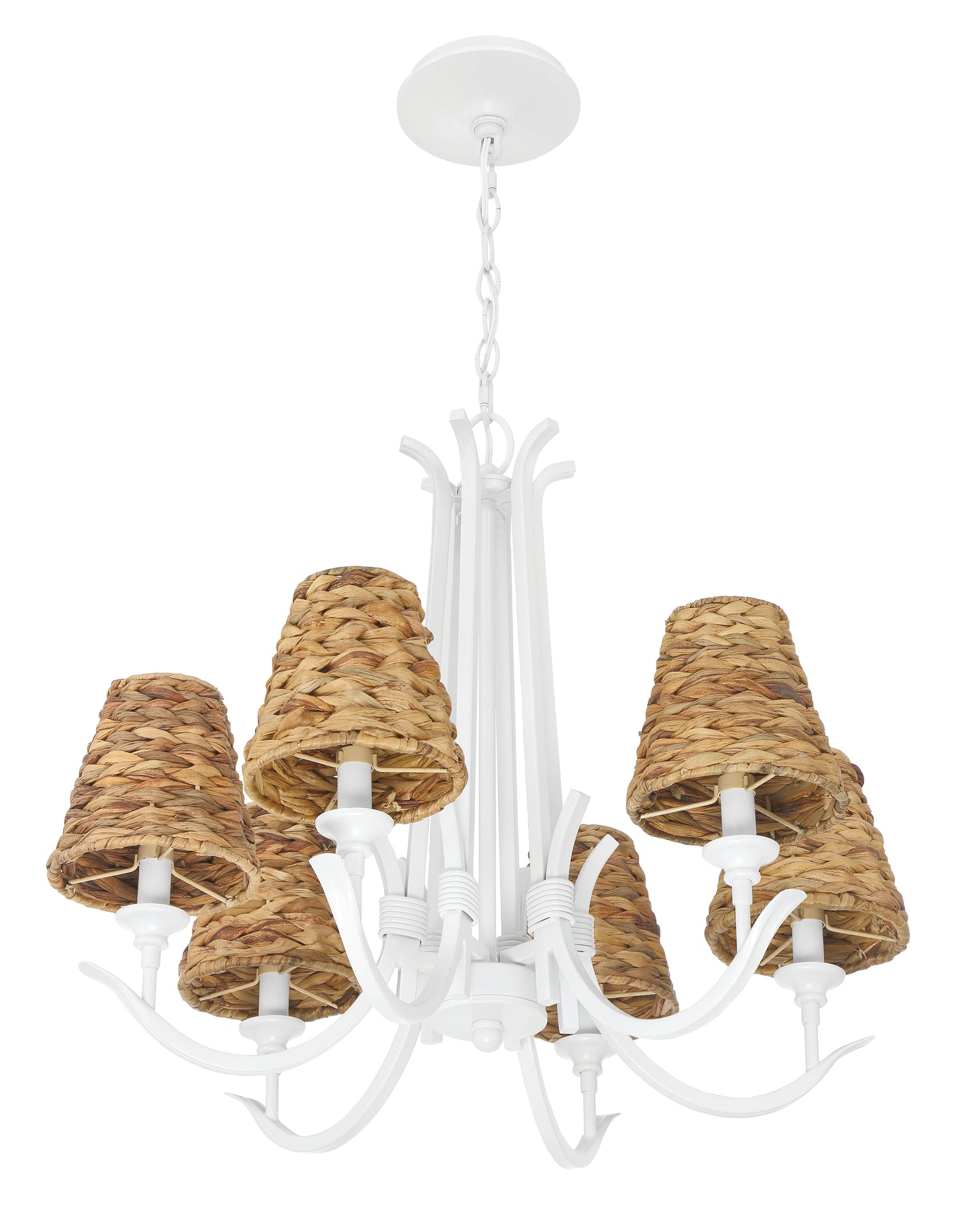 58326-MWW - Kokomo 6 Light 24" Wide Chandelier - Matte White