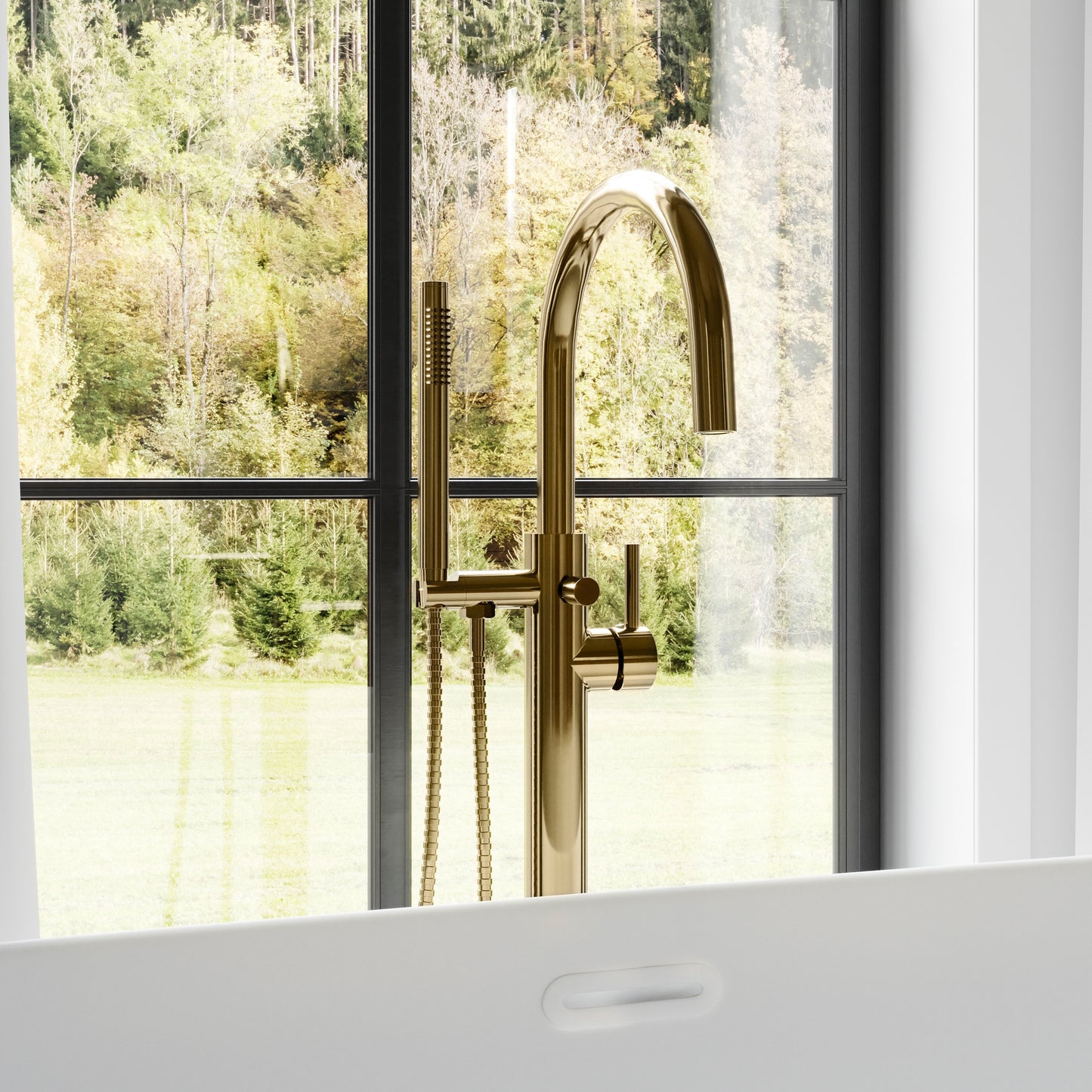 EMBY-BTF-PG - Autograph Edition Emerald Bay Bath Tub Filler in Polished Gold
