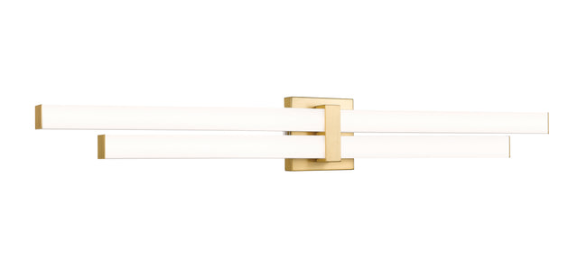 1008-40W-MGLD-LED - Zane 2 Light 40" Vanity - Modern Gold