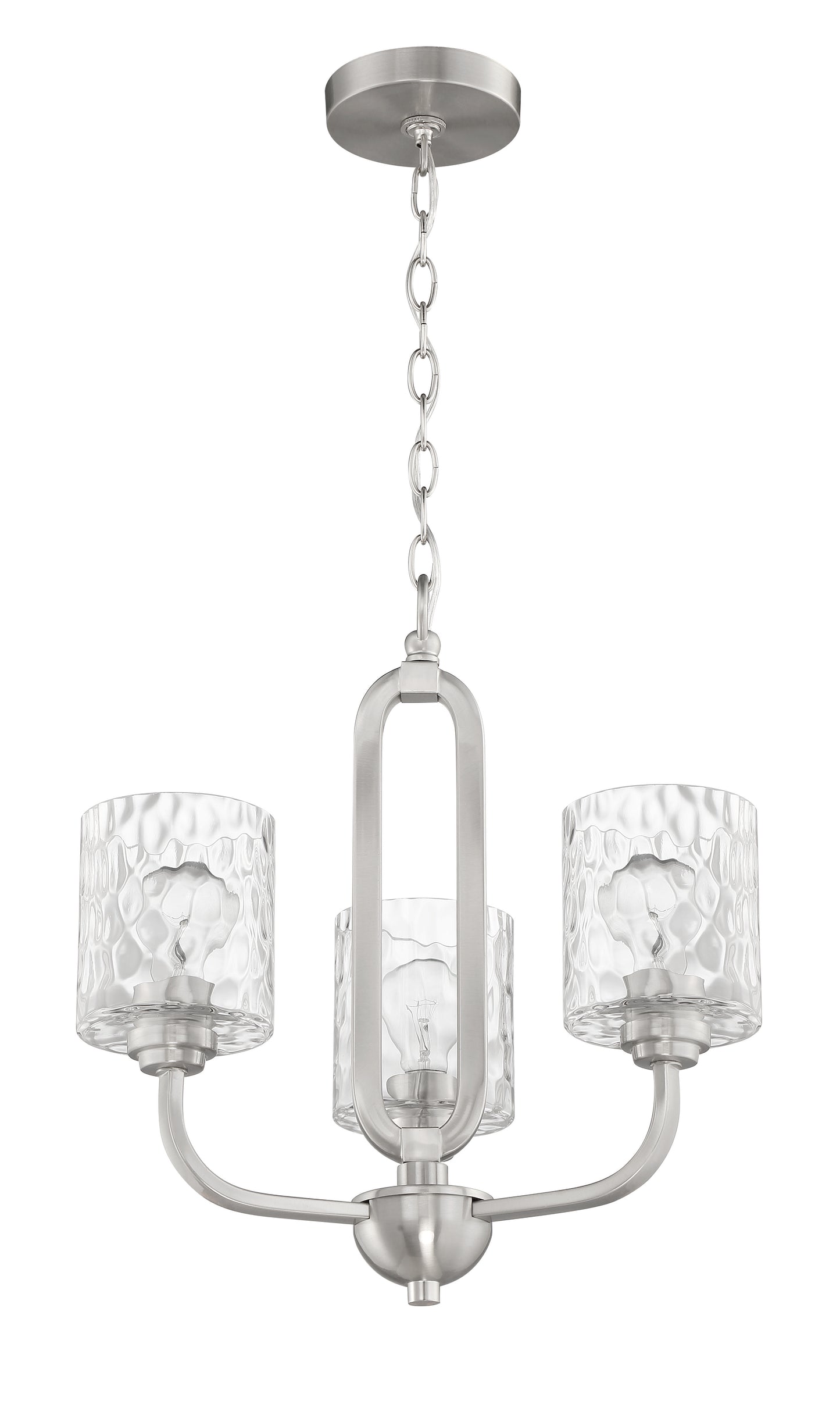 54223-BNK - Collins 3 Light 18" Wide Chandelier - Brushed Nickel